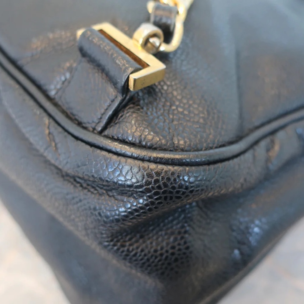 Authentic CHANEL black caviar leather backpack - Picture 15 of 16